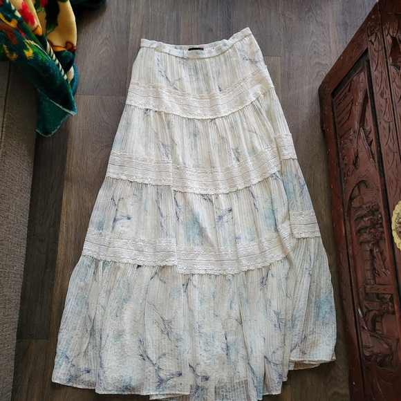 Marchesa Dresses & Skirts - Marchesa Voyage Silk Tiered Maxi Skirt Size 6